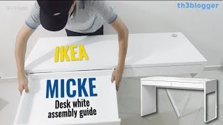 MICKE Desk white IKEA assembly guide  th3 blogger [upl. by Eaner]