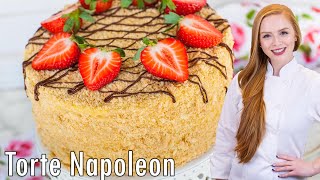 Classic Torte Napoleon  The Best Recipe With Homemade Custard Filling [upl. by Jacobba893]