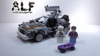 Lego Ideas 21103 The DeLorean Time Machine  DeLorean Zeitmaschine  Lego Speed Build Review [upl. by Erdne]