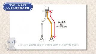 ワンホールタイプ シングル混合栓の交換SANEI KS143 [upl. by Nonnairb761]