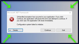 MicrosoftNET Framework  Unhandled Exception Has Occurred In Your Application  Windows 11  10 [upl. by Akemor]