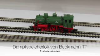 Dampfspeicherlok von Beckmann TT mit optionalem Sound und SDKupplung [upl. by Saunders]