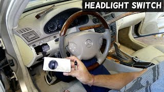 HOW TO REMOVE AND REPLACE HEADLIGHT SWITCH ON MERCEDES W211 [upl. by Nabetse758]