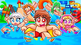 Roblox But I Opened A WATERPARK With MY CRAZY FAN GIRLS [upl. by Enihpad]