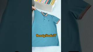 Magic Trick for Folding TShirts Perfect Collar Every Time shorts stylishtips foldclothes [upl. by Tarkany662]