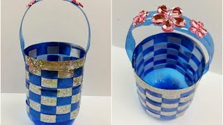 TUTORIAL CESTINO con una BOTTIGLIA di PLASTICA rIcIcLoDiY [upl. by Genie]