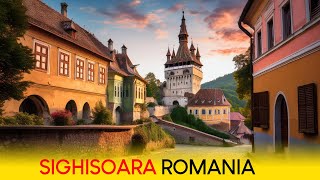 Sighisoara  The Town of DRACULA  Walking Tour 4K UHD  With Subtitled Story [upl. by Elleda534]