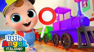 Ecco il Treno dei Colori 🚂🌈 Cartoni Animati con Gianni Piccino  Little Angel Italiano [upl. by Julie]