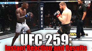 UFC 259 Jan Blachowicz vs Israel Adesanya Reaction and Results [upl. by Aehsrop35]