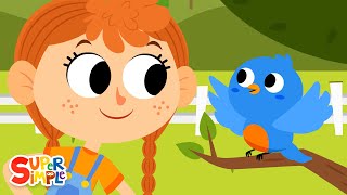 Little Birdie  Morning Music For Kids  Super Simple Songs [upl. by Ylrebme717]