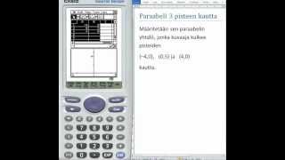 CLASSPAD Paraabeli kolmen pisteen kautta [upl. by Ayanad881]