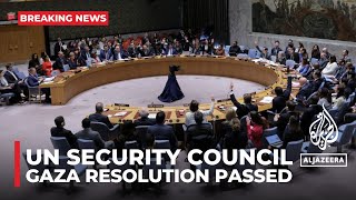 UN Security Council passes resolution demanding immediate Gaza ceasefire [upl. by Bergeron]