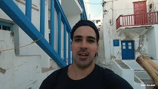 Day 2  MYKONOS on a Budget  Mycocoon Hostel Mykonos  Little Venice  Old Town Walk [upl. by Reade]