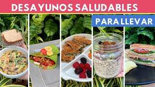 5 desayunos saludables Y FÁCILES PARA LLEVAR  Cocina de Addy [upl. by Koo959]