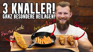 3 GEILE BEILAGEN vom Gasgrill  Grillbeilagen einfach schnell amp lecker  Rezepte [upl. by Laurette380]