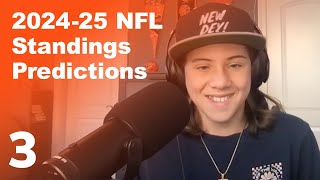 202425 NFL Standings Predictions l Inside the 20 l 3 [upl. by Brawner]