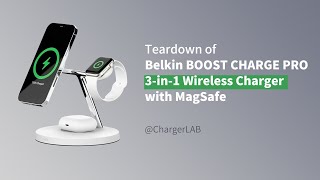 Teardown of Belkin BOOST CHARGE PRO 3in1 Wireless Charger with MagSafe [upl. by Tait]