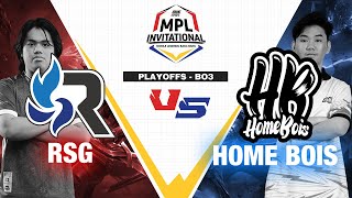 RSG PH vs HOMEBOIS  Game 1  ONE Esports MPL Invitational 2023 Day 4  Playoffs [upl. by Alliuqat]