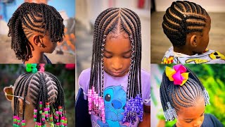 🔥💯2024 Best Natural Hair Styles For Black Kids  Latest Kids Cornrow Hairstyle Ideas♥️ [upl. by Yarised]