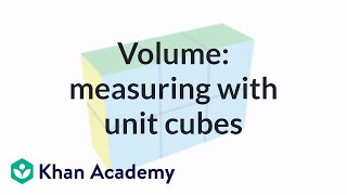 Volume measuring with unit cubes  Measurement  PreAlgebra  Khan Academy [upl. by Javler]