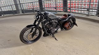 Harley Davidson 48 Forty Eight 1200  Custom Bobber with Big Spoke [upl. by Culosio]