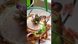 Savoury Broiche French Toast Recipe runnyeggyoke broichebread broichefrenchtoast viral avocado [upl. by Alcott]