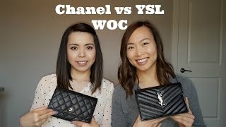 Whats in our Bags  Chanel WOC vs YSL WOC [upl. by Aleuqahs277]