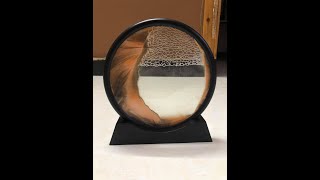 Moving Sand Art Picture Round Glass 3D Deep Sea Sandscape in Motion Display Flowing Sand Frame [upl. by Aelem]