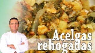 Acelgas rehogadas  Recetas de cocina [upl. by Airyk]