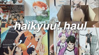 HAIKYUU HAUL  UNBOXING  manga complete illustration book final guide book calendar [upl. by Nywg952]