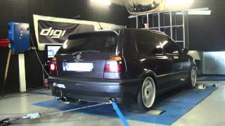 VW Golf VR6 174cv  191cv reprogrammation moteur dyno digiservices [upl. by Sprung861]