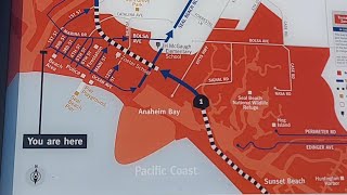 Tsunami escape route for Seal Beach California Coastal area [upl. by Ettenil]