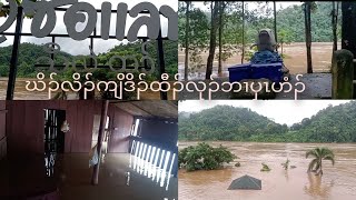 Salween river flooding now water are all over the house ဃိၣ်လိၣ်ကျိဒိၣ်ထီၣ်လုၣ်ဘၢပှၤဟံၣ် [upl. by Asiul]