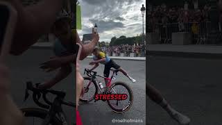 Cyclist Panics Over FLAT Tire MidRace at Olympics roelhofmans [upl. by Namlas950]