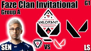 Sentinels vs Lemonade Stand game 1  Group A Semifinals  Faze Clan Invitational  Valorant Vods [upl. by Tigges322]