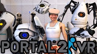 Portal 2 in VR just Gameplay Chapter 6 Act 3 The Fall  Gistix Portal2 VR mod [upl. by Kloster]