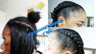 CROCHET BRAIDS CORNROWS  EASY [upl. by Adirf]