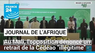 Retrait du Mali de la Cédéao  l’opposition dénonce une décision « illégitime » [upl. by Casanova38]