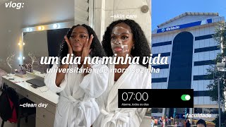 vlog UM DIA NA MINHA VIDA morando sozinha  faculdade trabalho clean day amp💗 [upl. by Paradies321]