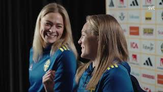 Fridolina Rolfö amp Magdalena Eriksson about their friendship amp comeback in the Swedish national team [upl. by Ezequiel]