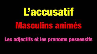 Apprendre le russe  L’accusatif  masculins animés  les adjectifs et les pronoms possessifs  РКИ [upl. by Reina686]