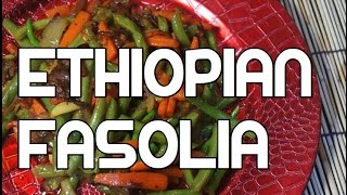 Ethiopian Fasolia Recipe  Amharic Vegan Vegetables Video [upl. by Catherine]