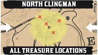 ALL North Clingman Treasure Map Locations [upl. by Nattie]