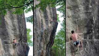 Unknown Spanish boy climbing on TCT 514d 9a at Gravere Cervi wall [upl. by Sisenej]