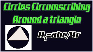 Circles Circumscribed Around a Triangle  Circle Circumscribing A Triangle Plane Geometry [upl. by Cohla87]