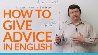 How to Give Advice in English  recommend suggest advise encourage [upl. by Natica]