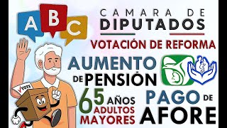 VOTACIÓN para AUMENTO DE PENSIONES 2024 PAGO TOTAL DE AFORE a MAYORES DE 65 AÑOS [upl. by Elades]