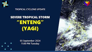 Press Briefing Severe Tropical Storm EntengPH YAGI 1100 PM Update September 3 2024  Tuesday [upl. by Aeriell]