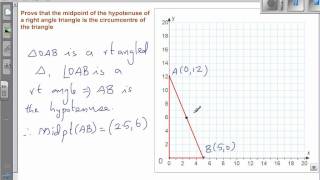 The midpoint of the hypotenuse is the circumcentre of the right angled triangle [upl. by Vanny]