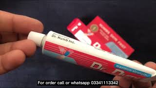 skin numbing cream Dr Numb Price in pakistan [upl. by Herwig]